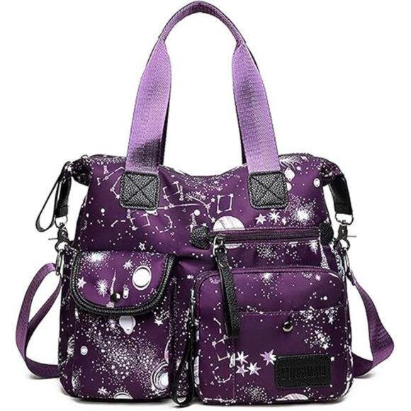 Tote Bag for Women,Multi Pockets Shoulder Handbag,Nurse Bag for Work,Large - Picture 7 of 7